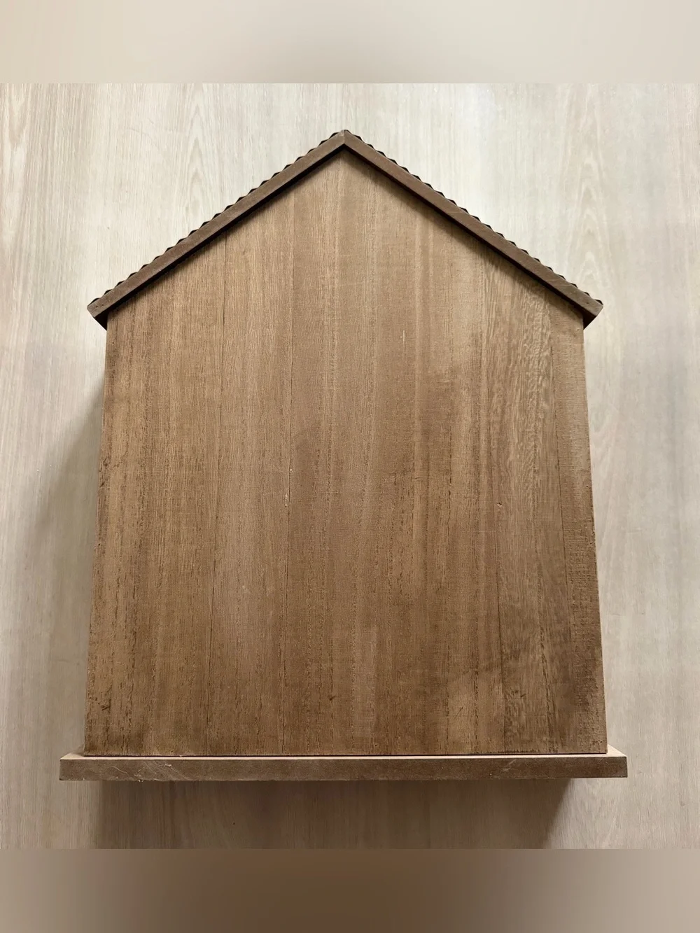 Rustic House Advent Calendar with Tin Roof, Deer and Pine Trees